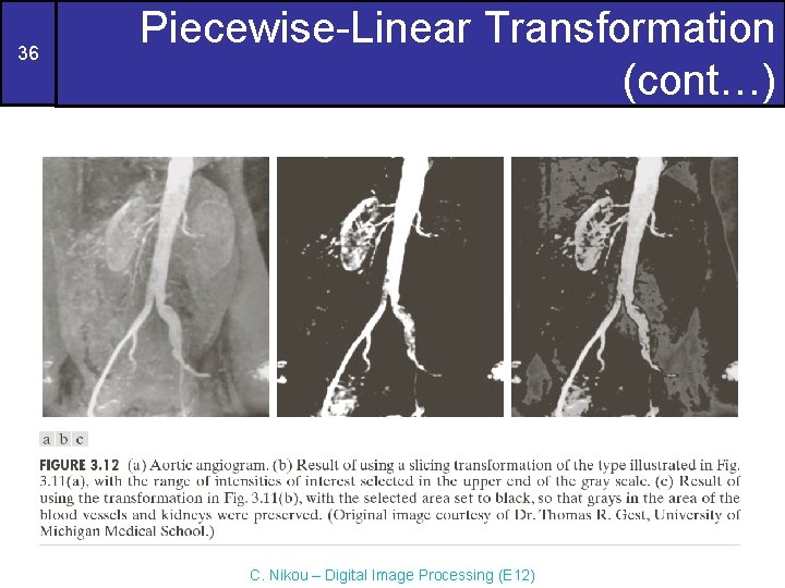 36 Piecewise-Linear Transformation (cont…) C. Nikou – Digital Image Processing (E 12) 
