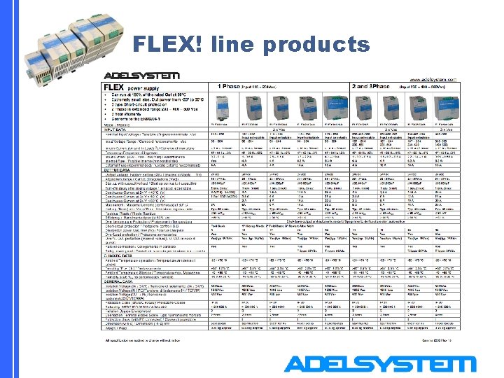 FLEX! line products 