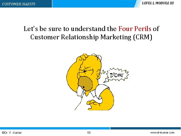 LEVEL I, MODULE III CUSTOMER HABITS Let’s be sure to understand the Four Perils