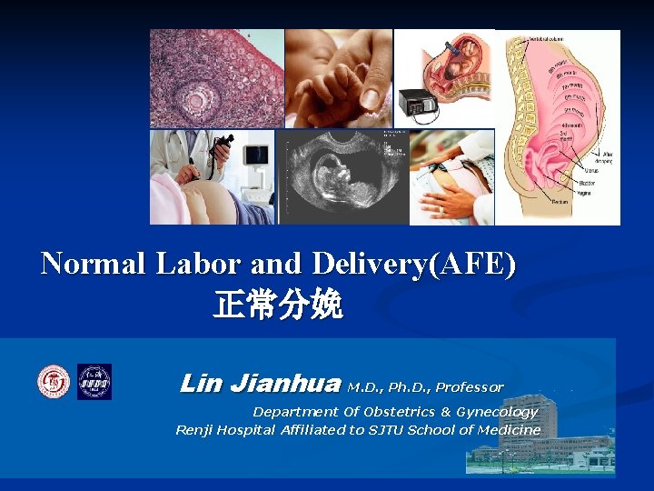 Normal Labor and Delivery(AFE) 正常分娩 Lin Jianhua M. D. , Ph. D. , Professor