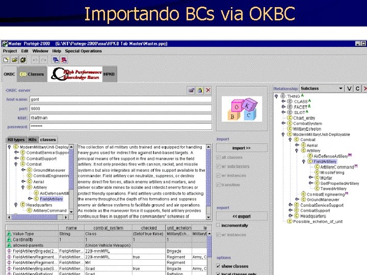 Importando BCs via OKBC Prof. Fred Freitas - fred@cin. ufpe. br 59 
