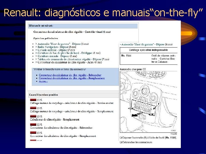 Renault: diagnósticos e manuais“on-the-fly” 