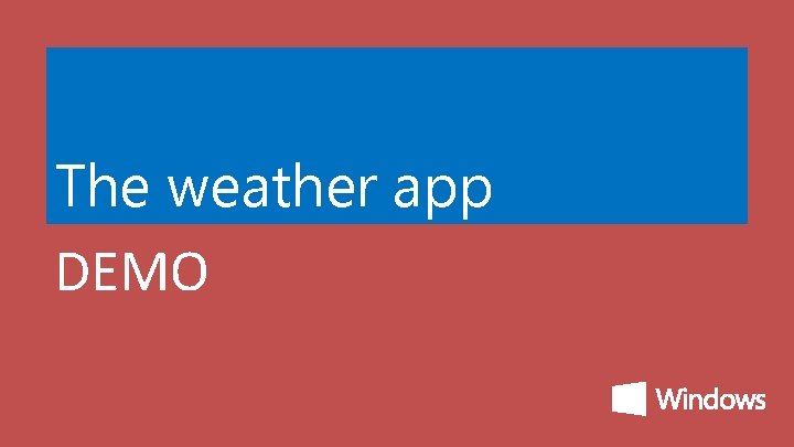 The weather app DEMO 