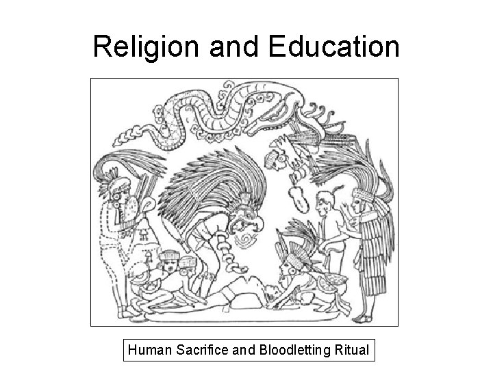 Religion and Education Human Sacrifice and Bloodletting Ritual 