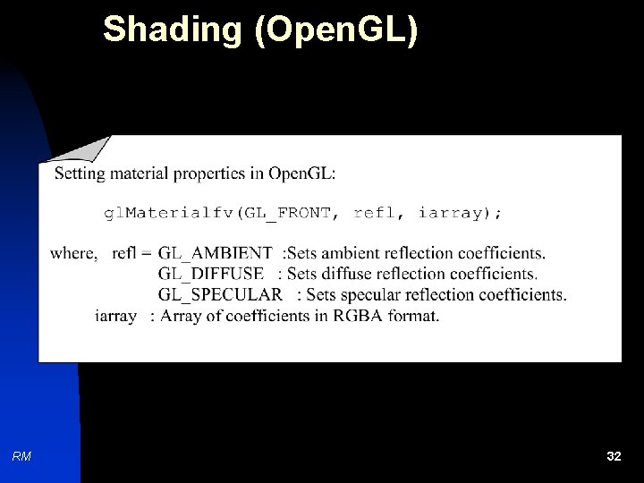 Shading (Open. GL) RM 32 