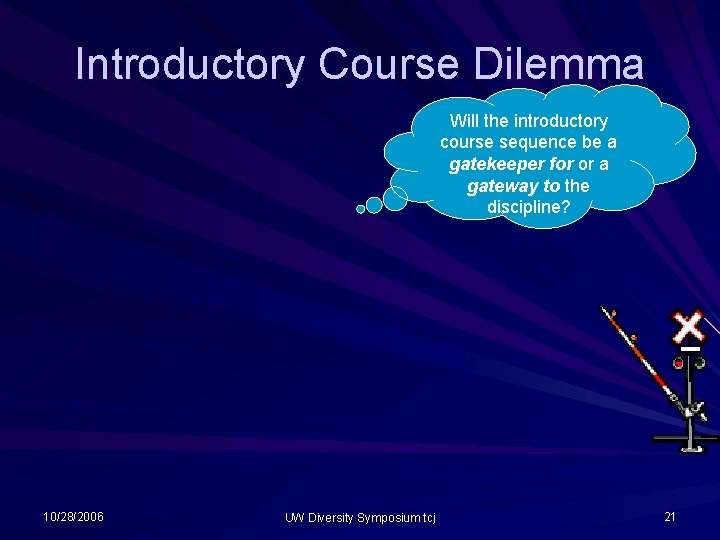 Introductory Course Dilemma Will the introductory course sequence be a gatekeeper for or a Introductory Course Dilemma Will the introductory course sequence be a gatekeeper for or a