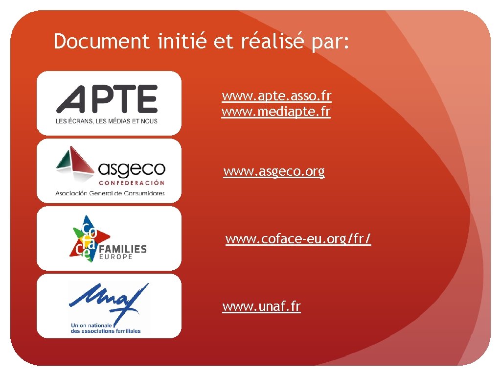 Document initié et réalisé par: www. apte. asso. fr www. mediapte. fr www. asgeco.