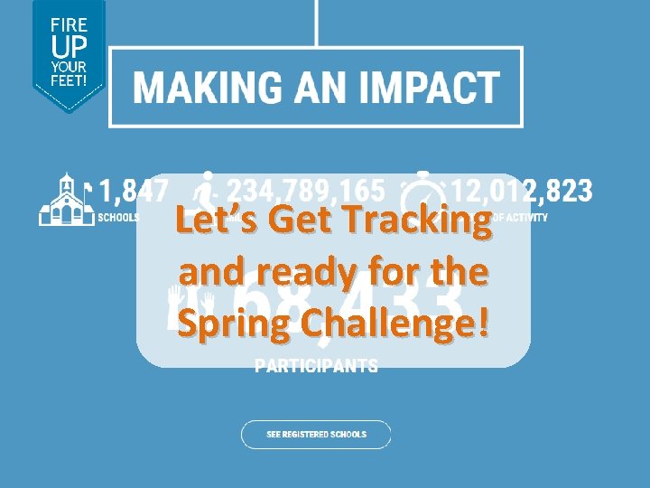 Let’s Get Tracking and ready for the Spring Challenge! 