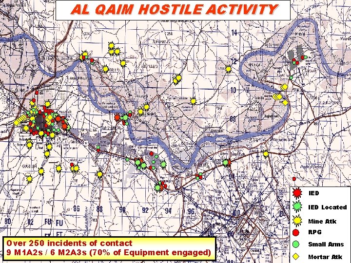 AL QAIM HOSTILE ACTIVITY 3 1 IED Located Mine Atk RPG Over 250 incidents