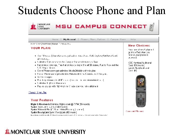 Students Choose Phone and Plan 