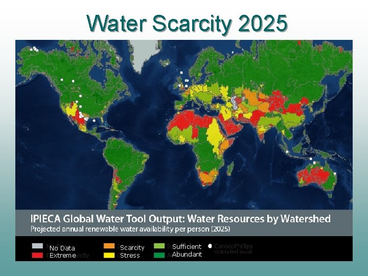 Water Scarcity 2025 No Data Extreme Scarcity Stress Sufficient Abundant 