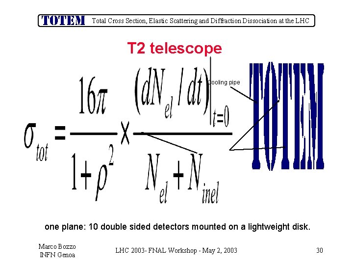 Total Cross Section, Elastic Scattering and Diffraction Dissociation at the LHC T 2 telescope