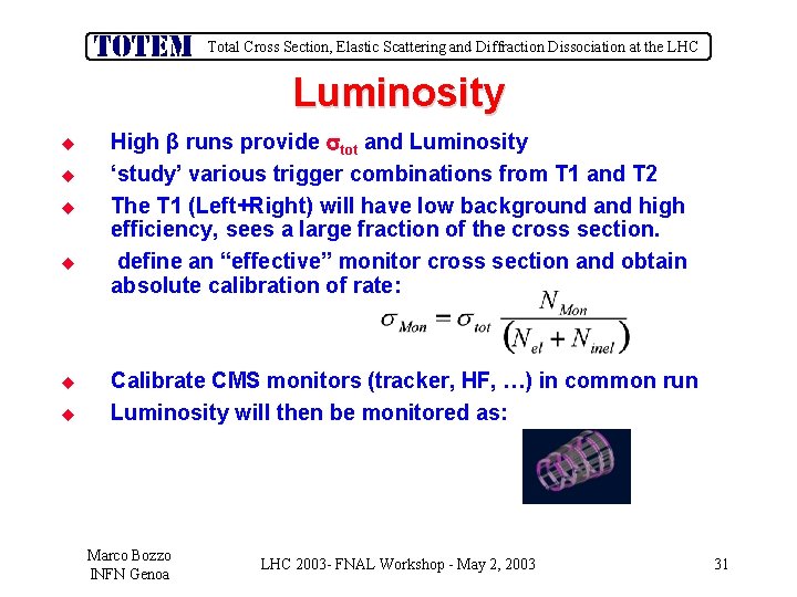 Total Cross Section, Elastic Scattering and Diffraction Dissociation at the LHC Luminosity u u