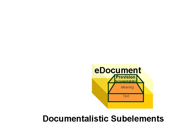 e. Document Provision documentalistic Meaning Text Documentalistic Subelements 