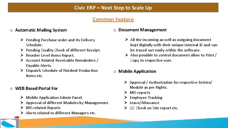 Civic ERP – Next Step to Scale Up Common Feature o Automatic Mailing System