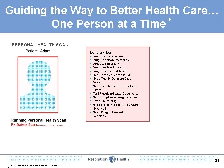 Guiding the Way to Better Health Care… ™ One Person at a Time PERSONAL