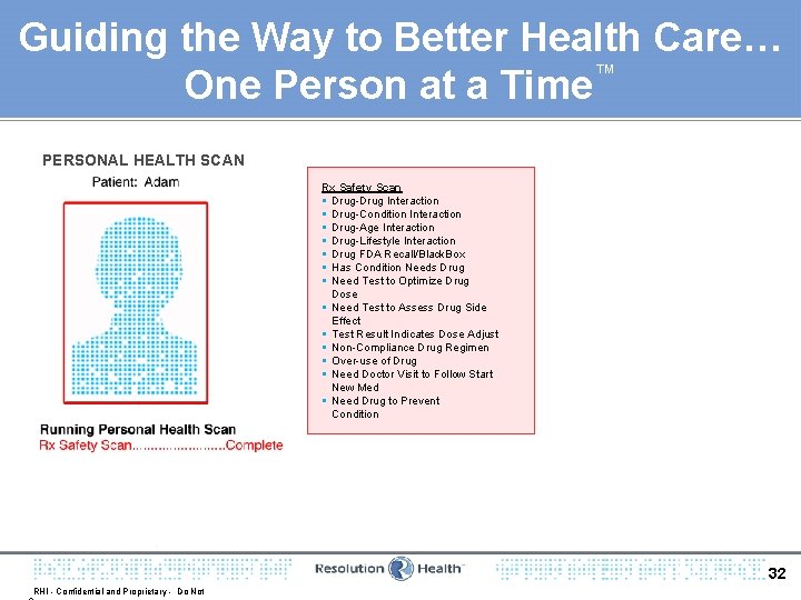 Guiding the Way to Better Health Care… ™ One Person at a Time PERSONAL