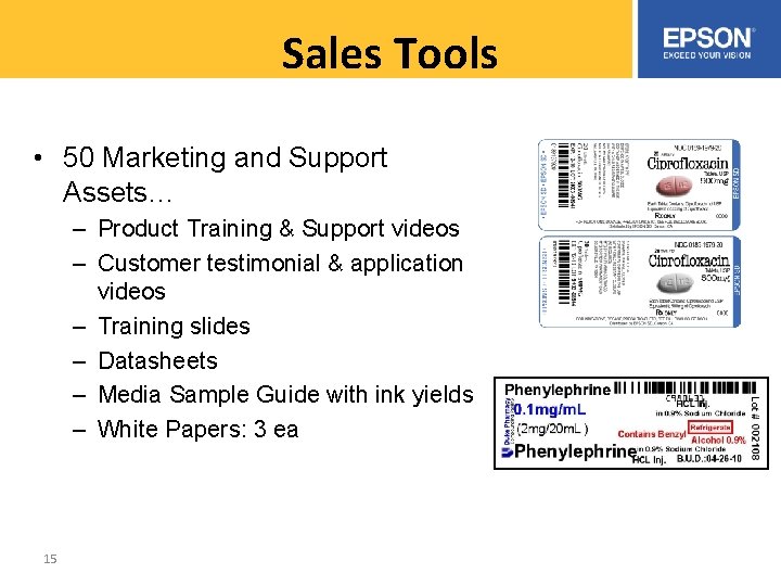 Sales Tools • 50 Marketing and Support Assets… – Product Training & Support videos