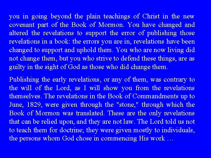 you in going beyond the plain teachings of Christ in the new covenant part you in going beyond the plain teachings of Christ in the new covenant part