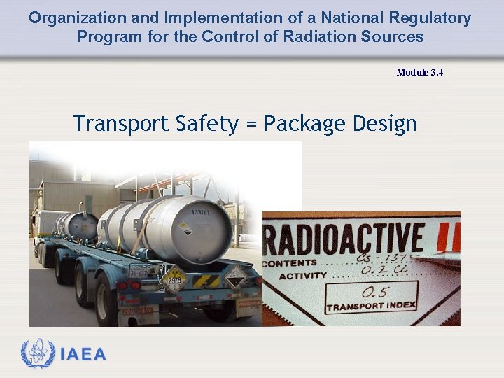 Organization and Implementation of a National Regulatory Program for the Control of Radiation Sources