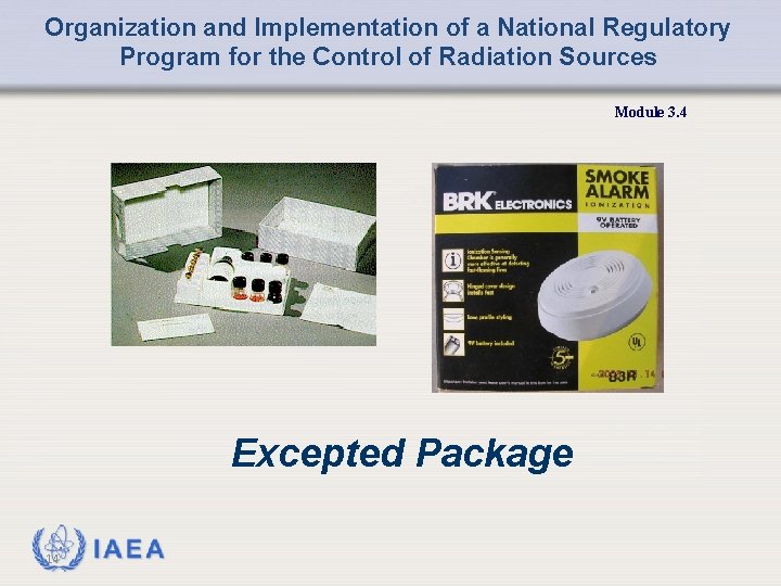 Organization and Implementation of a National Regulatory Program for the Control of Radiation Sources
