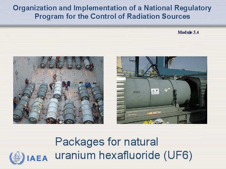 Organization and Implementation of a National Regulatory Program for the Control of Radiation Sources