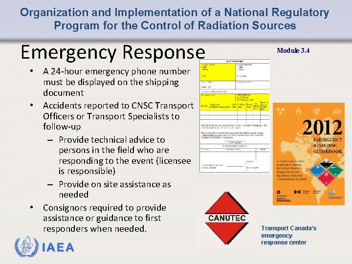 Organization and Implementation of a National Regulatory Program for the Control of Radiation Sources