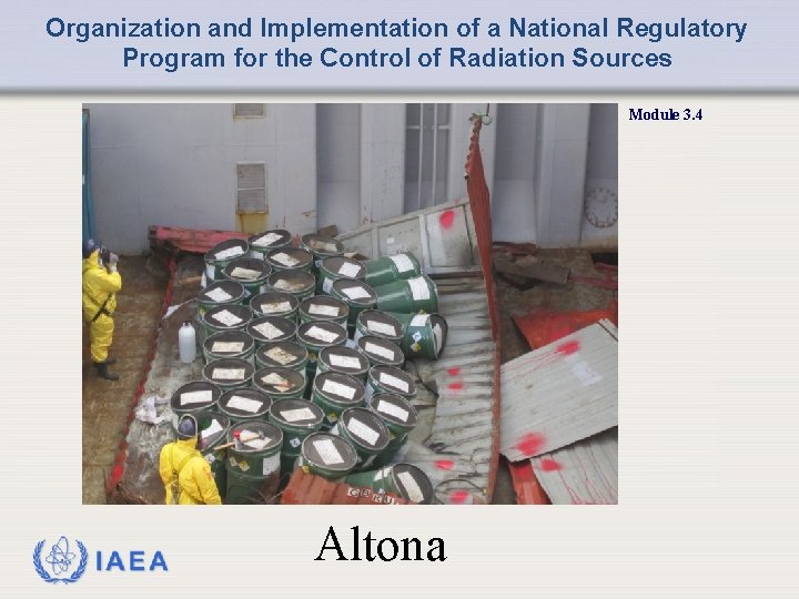 Organization and Implementation of a National Regulatory Program for the Control of Radiation Sources