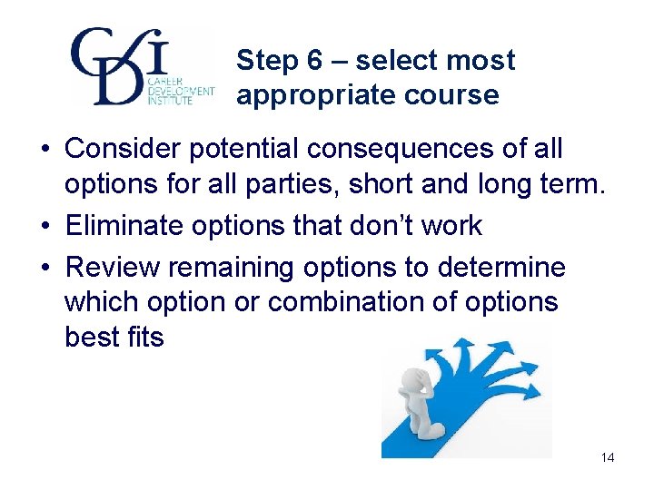 Step 6 – select most appropriate course • Consider potential consequences of all options Step 6 – select most appropriate course • Consider potential consequences of all options