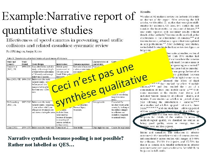 Example: Narrative report of quantitative studies e n u s a p e t Example: Narrative report of quantitative studies e n u s a p e t