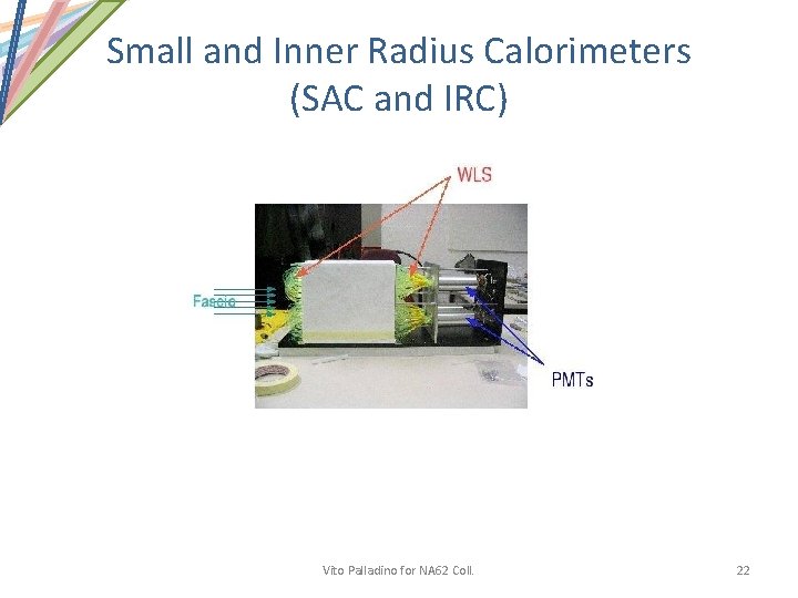 Small and Inner Radius Calorimeters (SAC and IRC) Vito Palladino for NA 62 Coll.
