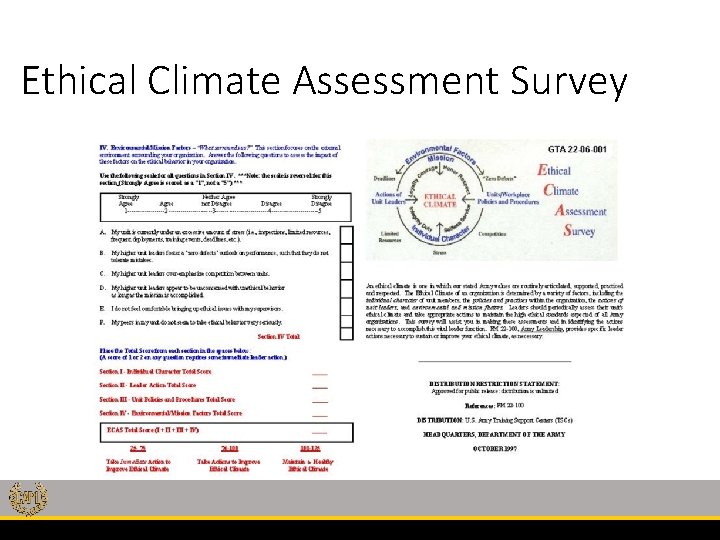 Ethical Climate Assessment Survey 