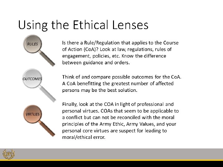 Using the Ethical Lenses 