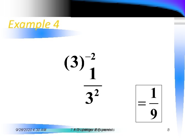 Example 4 9/26/2020 4: 30 AM 7. 1 R. 2 Properties - Integer of