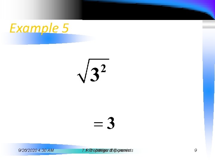 Example 5 9/26/2020 4: 30 AM 7. 1 R. 2 Properties - Integer of