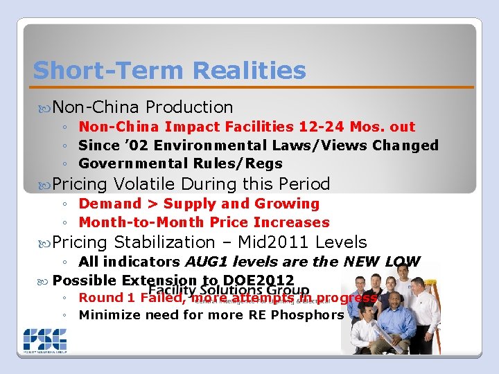 Short-Term Realities Non-China Production ◦ Non-China Impact Facilities 12 -24 Mos. out ◦ Since
