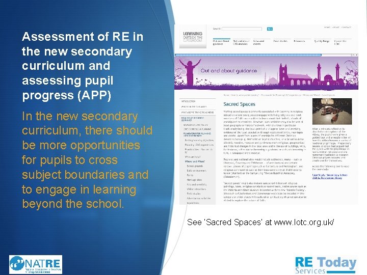 Assessment of RE in the new secondary curriculum and assessing pupil progress (APP) In