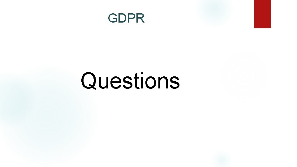 GDPR Questions 