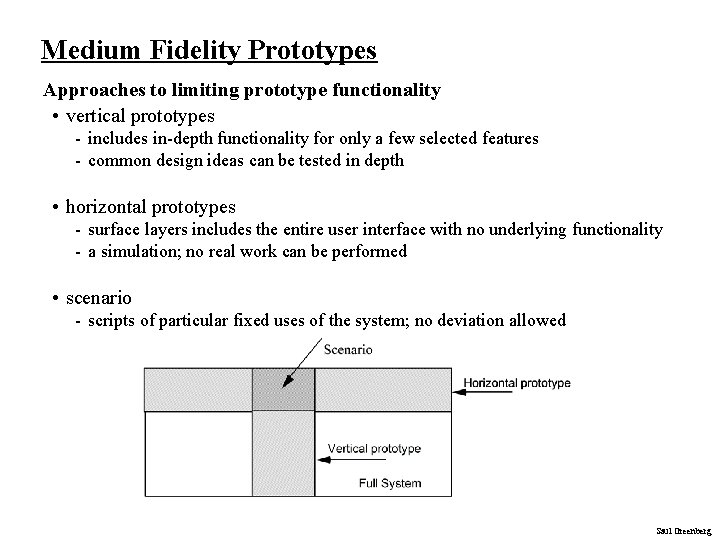 Medium Fidelity Prototypes Approaches to limiting prototype functionality • vertical prototypes - includes in-depth