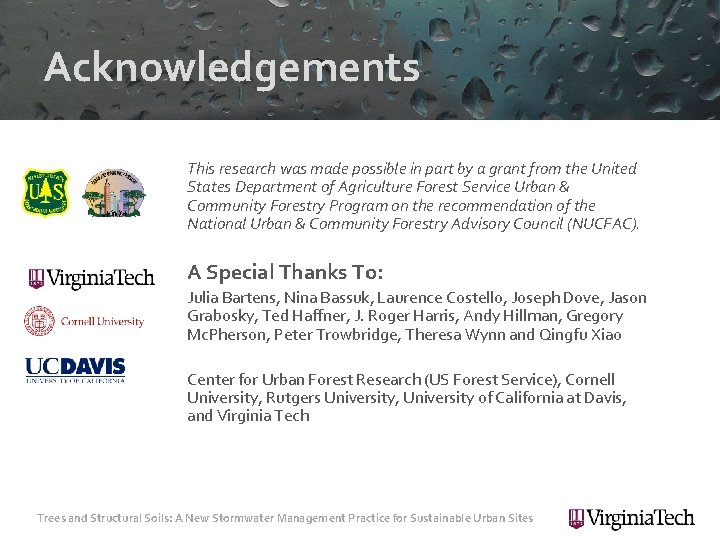 Acknowledgements This research was made possible in part by a grant from the United