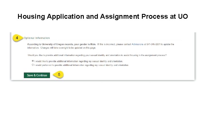 Housing Application and Assignment Process at UO 