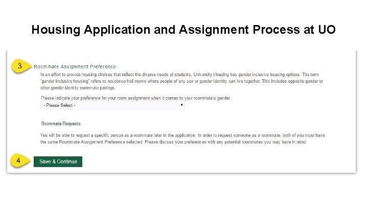 Housing Application and Assignment Process at UO 