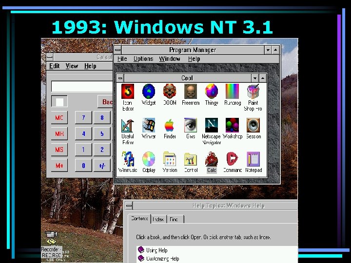 1993: Windows NT 3. 1 