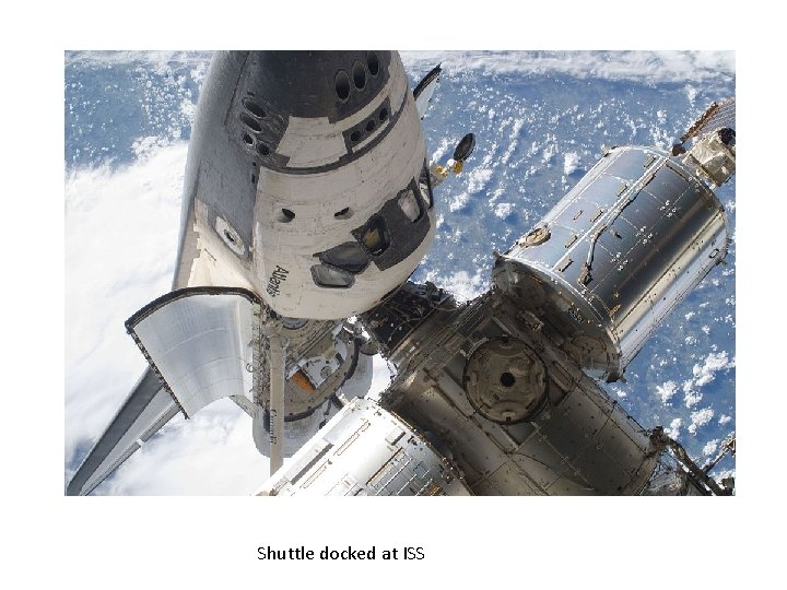 Shuttle docked at ISS 