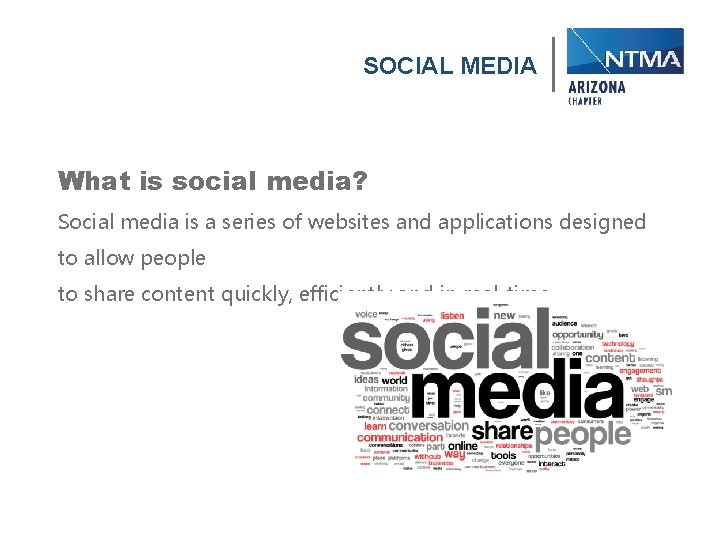 SOCIAL MEDIA What is social media? Social media is a series of websites and