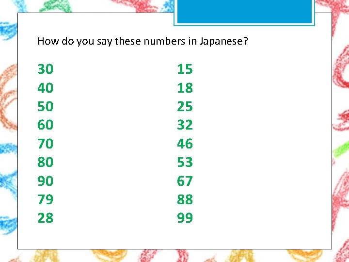 Numbers Counting In Japanese From 1 99 1