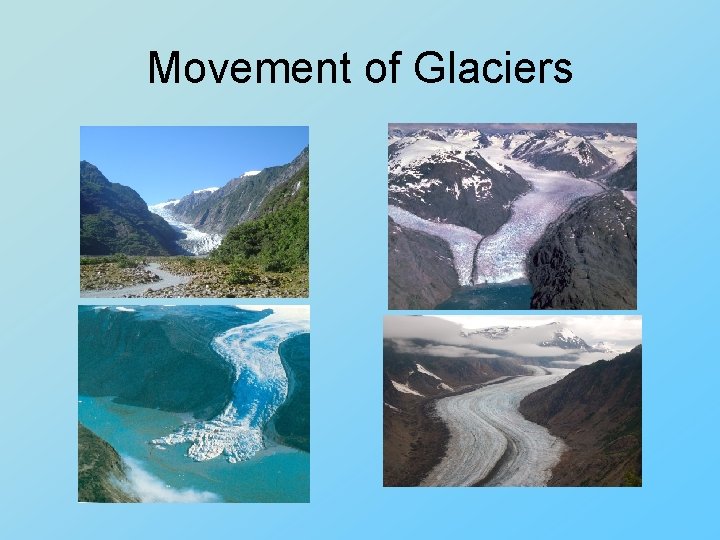 Movement of Glaciers 