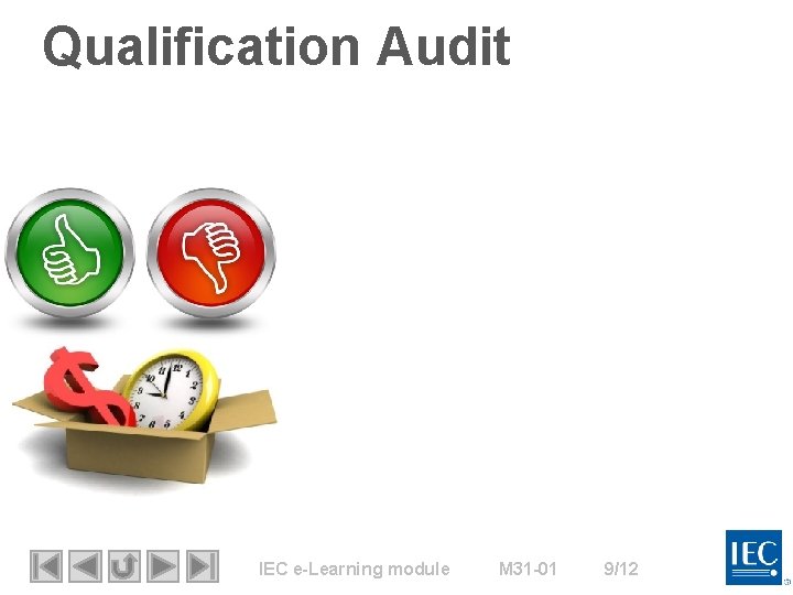 Qualification Audit IEC e-Learning module M 31 -01 9/12 Qualification Audit IEC e-Learning module M 31 -01 9/12
