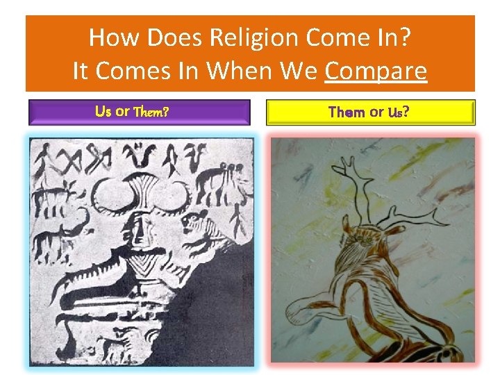 How Does Religion Come In? It Comes In When We Compare Us or Them?