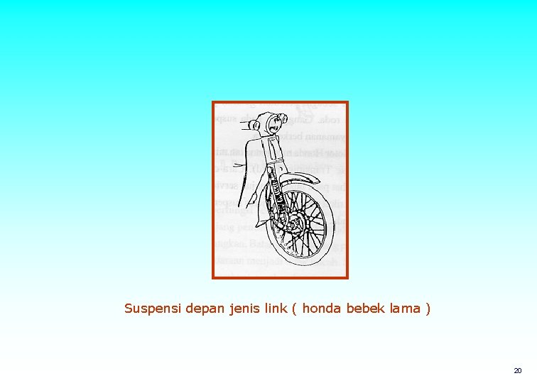 Suspensi depan jenis link ( honda bebek lama ) 20 
